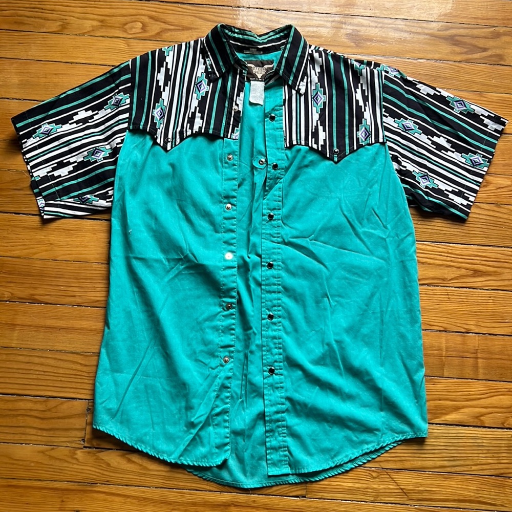 Vintage Southwestern-Style Men’s Button-Up